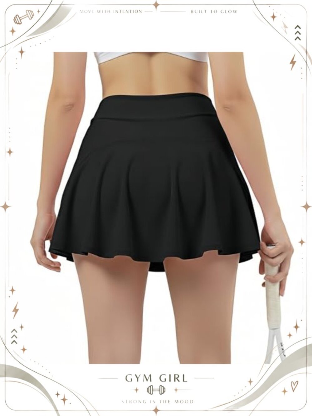 Pleated Tennis Skort with Shorts Pocket Golf Activewear